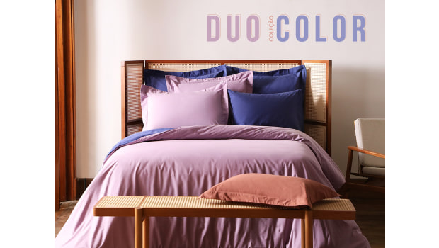Uma cama com novas cores